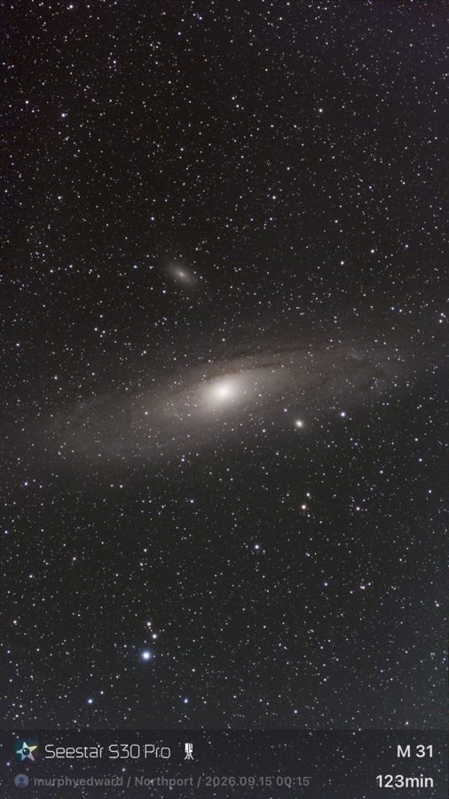 ANDROMEDA GALAXY — M31 — Northport, New York · September 15, 2026